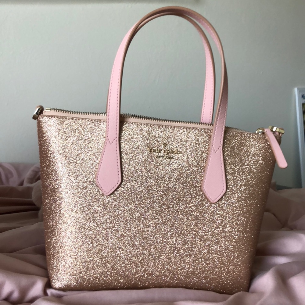 Kate Spade Glitter Joeley Tote w adjustable straps